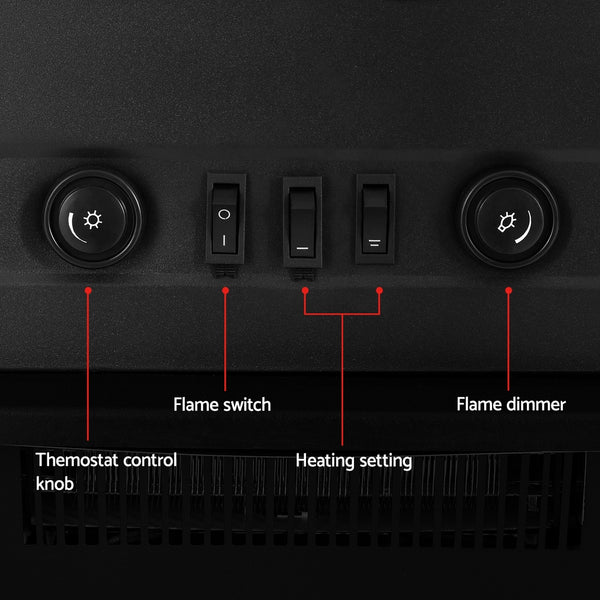 Devanti Electric Fireplace Fire Heaters 2000W Devanti