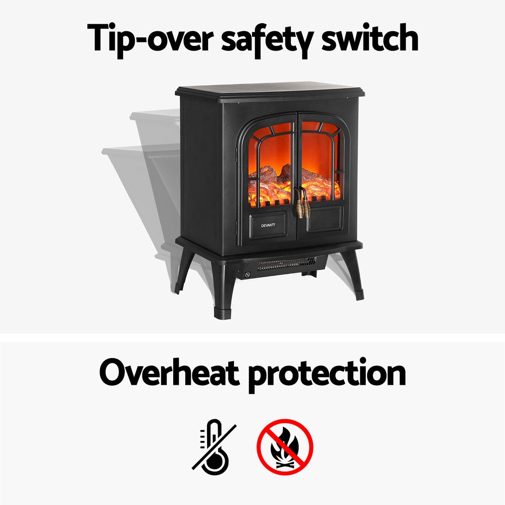 Devanti Electric Fireplace Fire Heaters 2000W Devanti