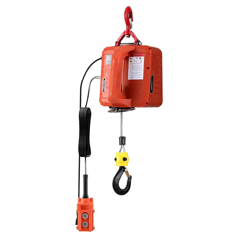 Giantz Electric Hoist Winch 500KG Wired/Wireless Remote Control Giantz