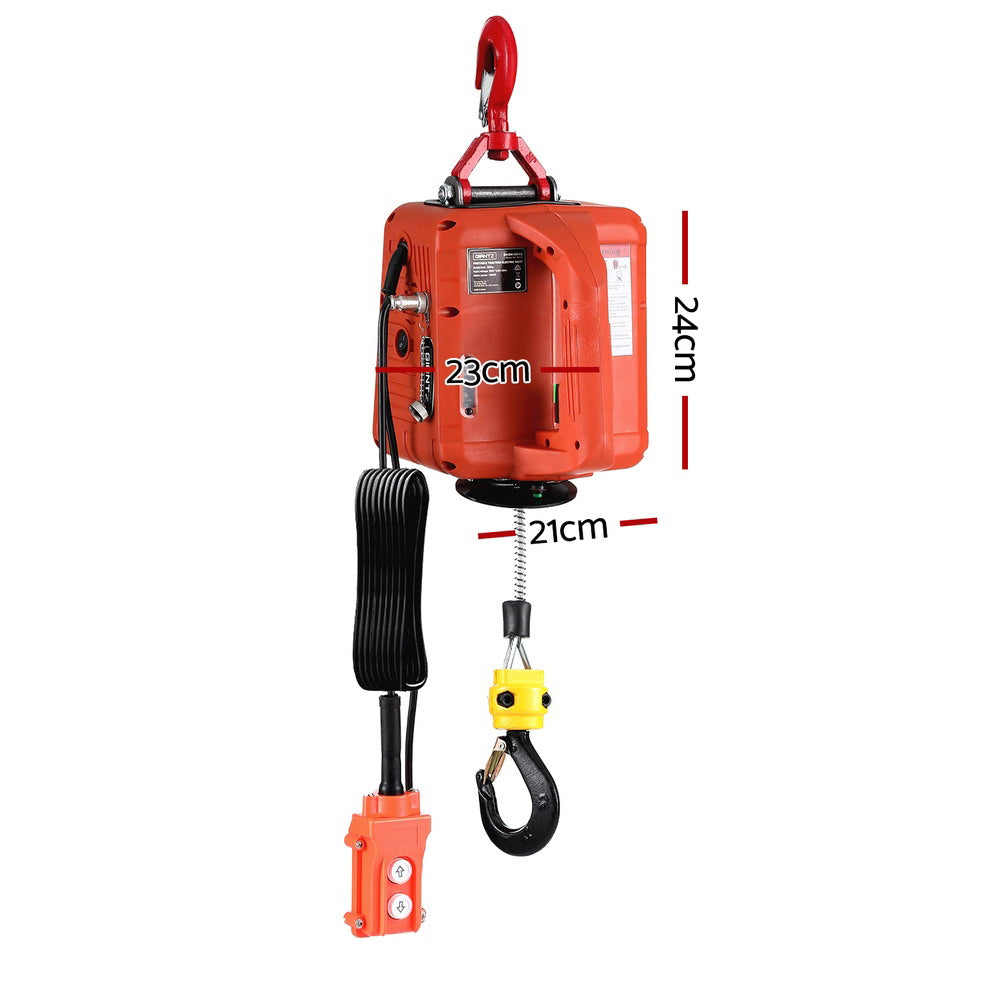 Giantz Electric Hoist Winch 500KG Wired/Wireless Remote Control Giantz