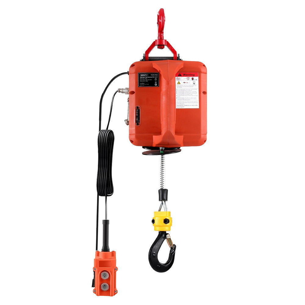 Giantz Electric Hoist Winch 500KG Wired/Wireless Remote Control Giantz