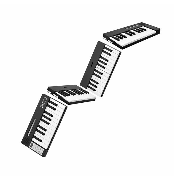 Alpha 88 Key Quad Folding Electronic Keyboard Digital Piano Portable MIDI Bluetooth Black Awezingly