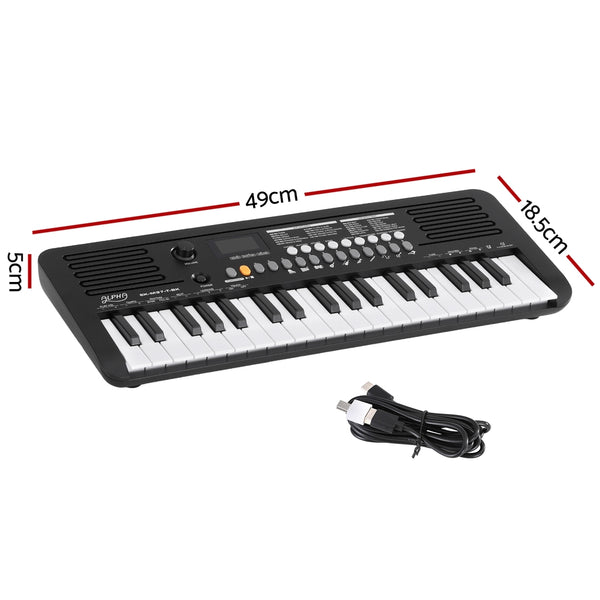 Alpha 37-Key Digital Piano Keyboard Electric Black Alpha