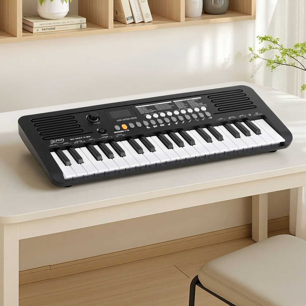 Alpha 37-Key Digital Piano Keyboard Electric Black Alpha