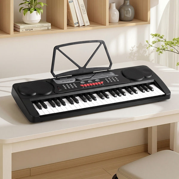 Alpha 49 Key Electronic Keyboard Portable Digital Piano Musical Instrument Black Awezingly