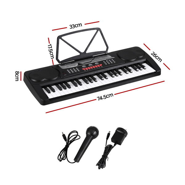Alpha 49 Key Electronic Keyboard Portable Digital Piano Musical Instrument Black Awezingly