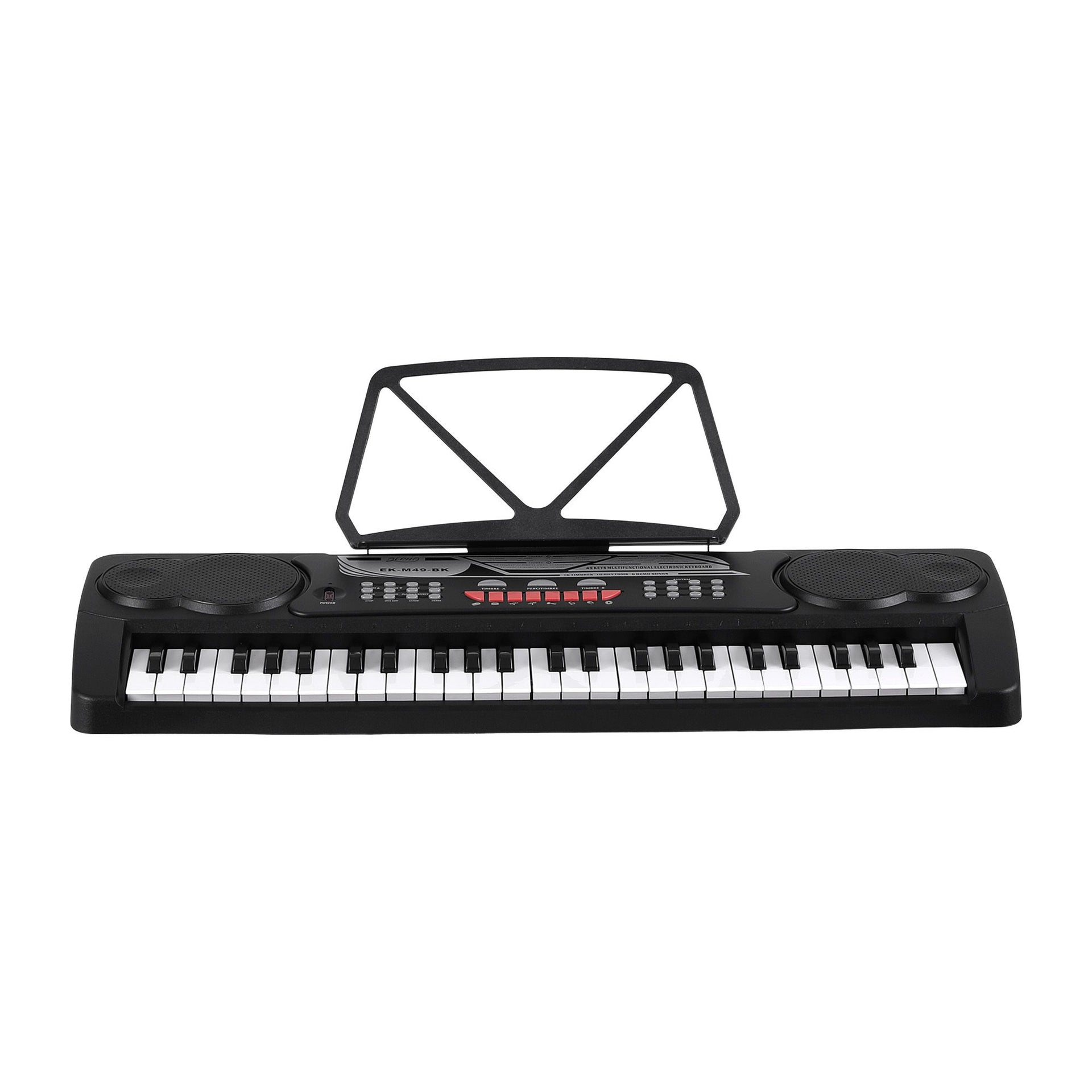 Alpha 49 Key Electronic Keyboard Portable Digital Piano Musical Instrument Black Awezingly