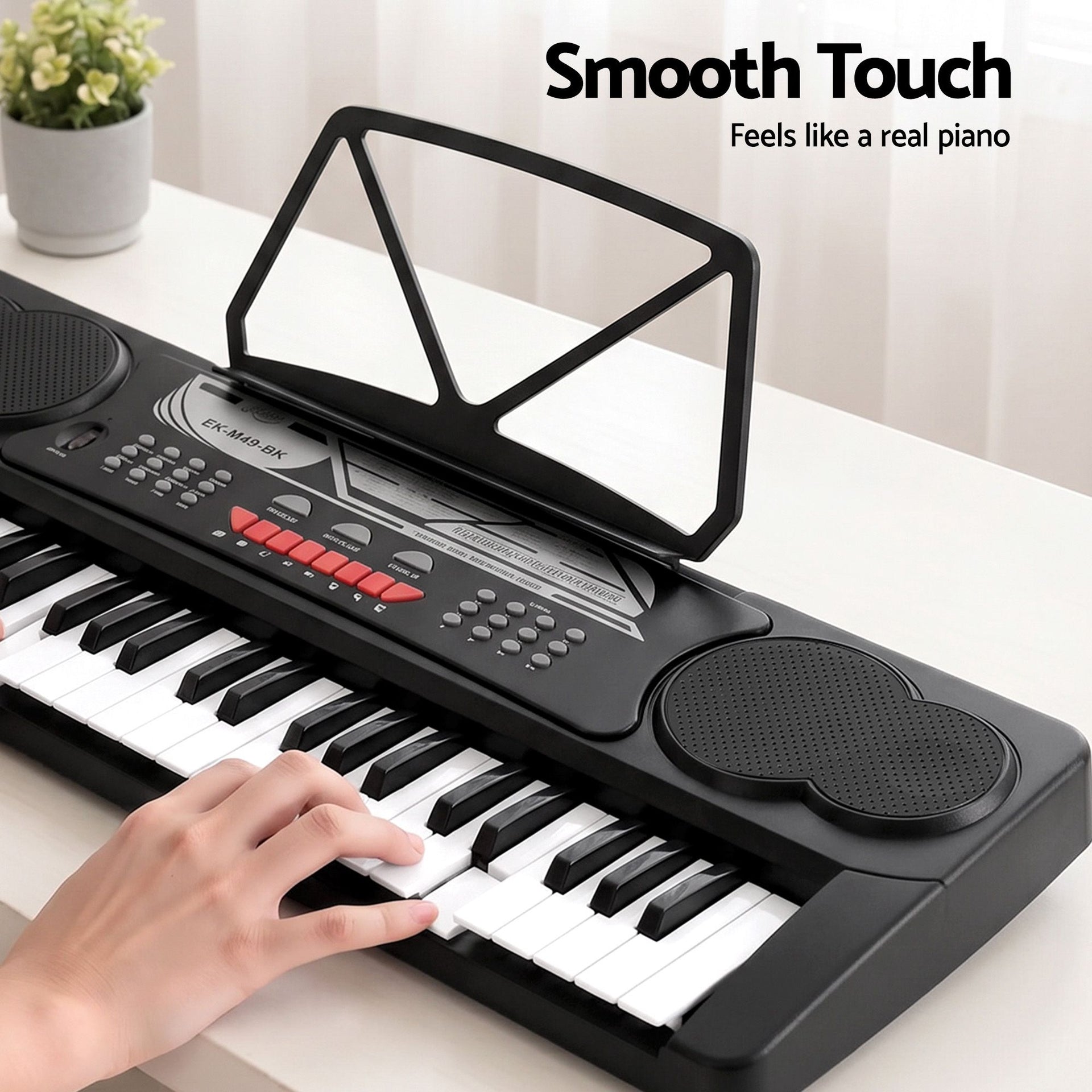 Alpha 49 Key Electronic Keyboard Portable Digital Piano Musical Instrument Black Awezingly