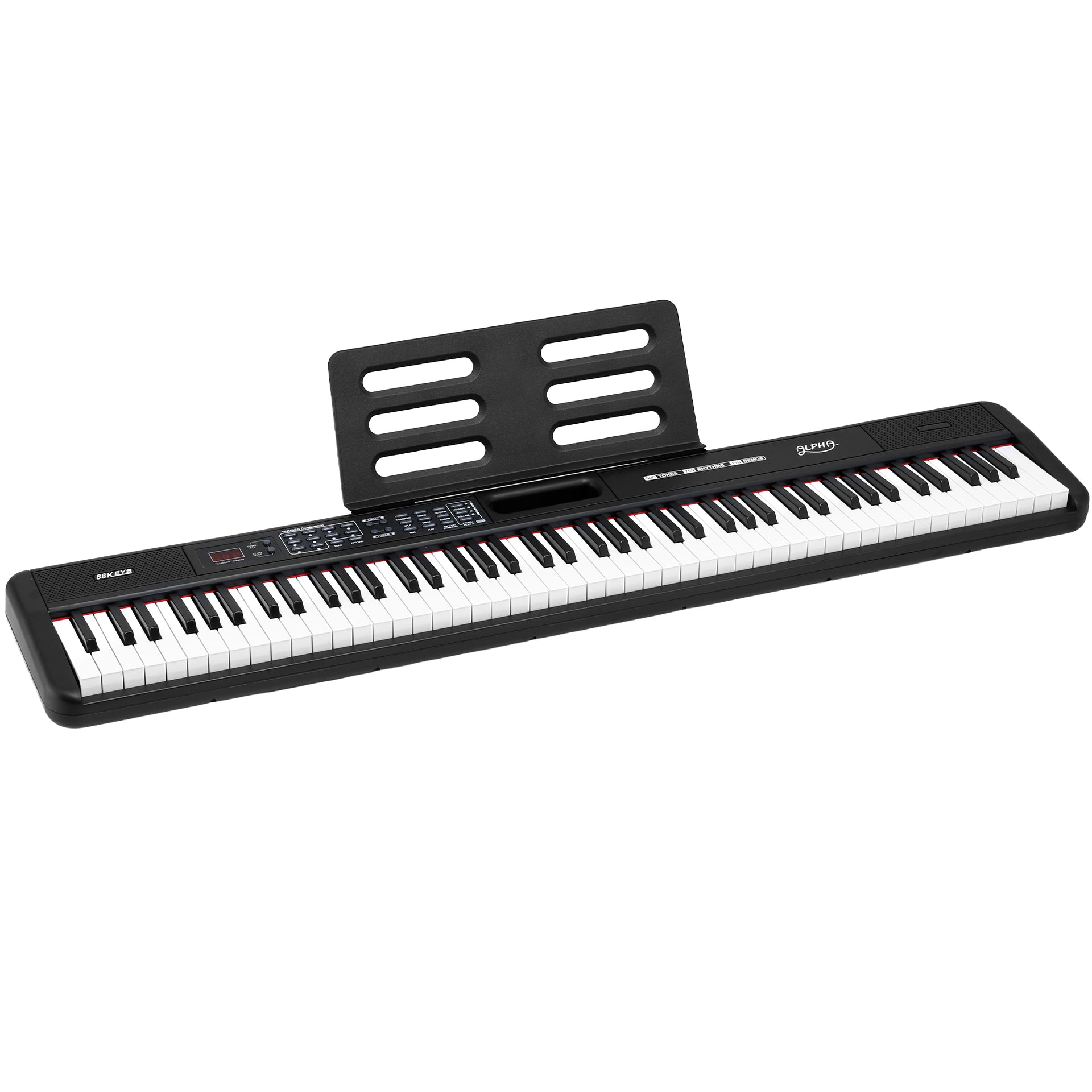 Alpha Piano Keyboard 88 Keys Electric Electronic Keyboard Piano Gift Black Awezingly