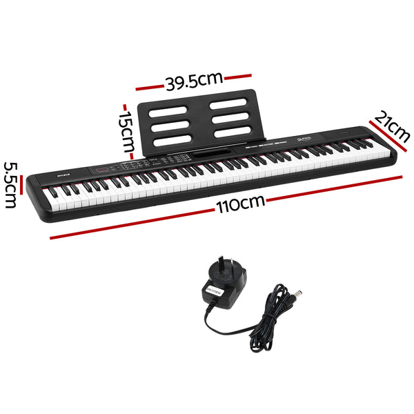 Alpha Piano Keyboard 88 Keys Electric Electronic Keyboard Piano Gift Black Awezingly