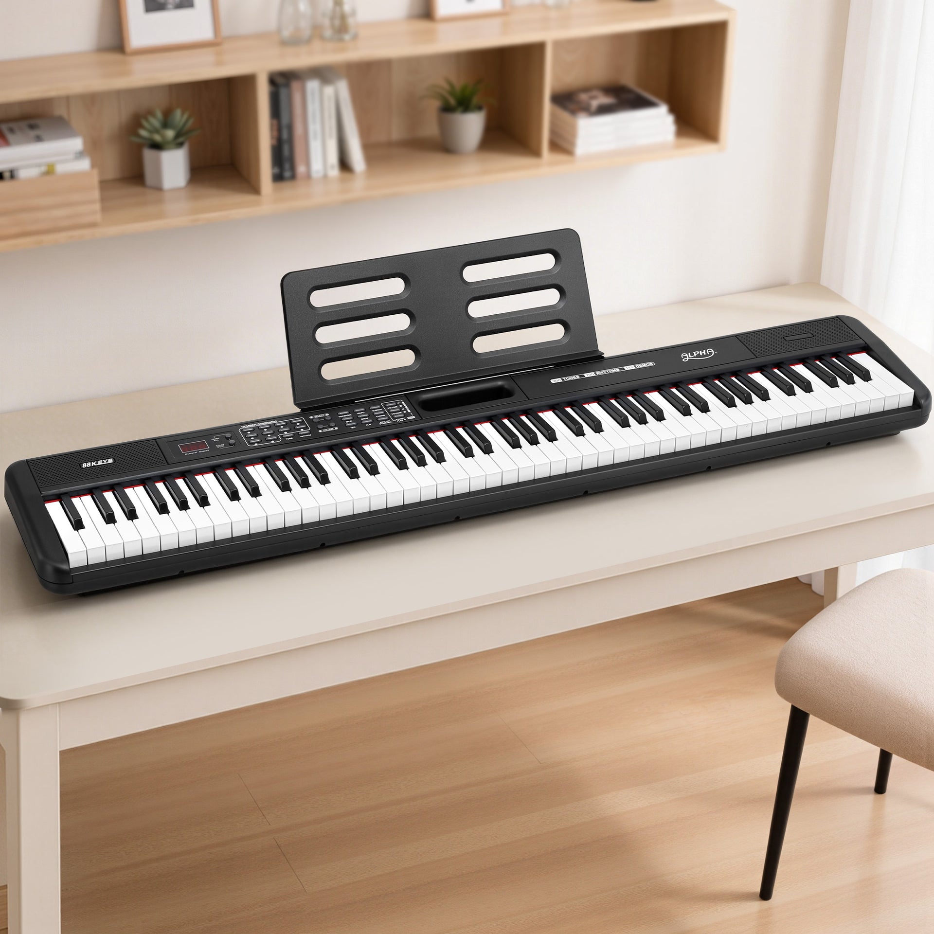 Alpha Piano Keyboard 88 Keys Electric Electronic Keyboard Piano Gift Black Awezingly