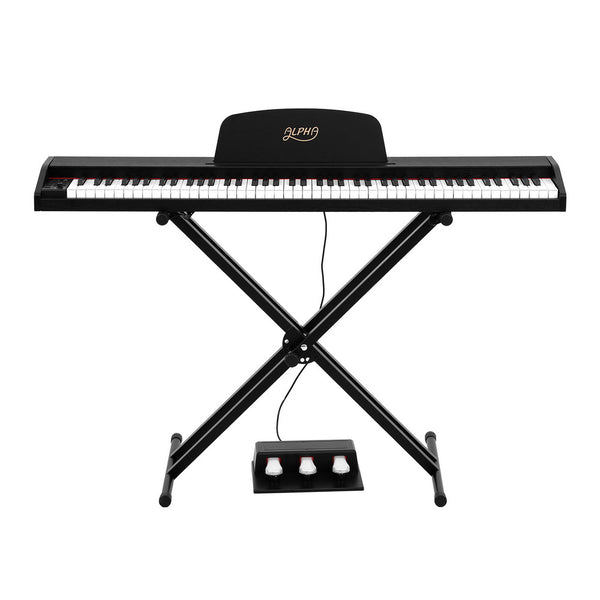 Alpha 88 Keys Digital Piano Keyboard Electronic w/ Stand Alpha