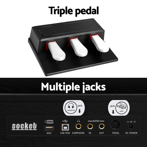 Alpha 88 Keys Digital Piano Keyboard Electronic w/ Stand Alpha