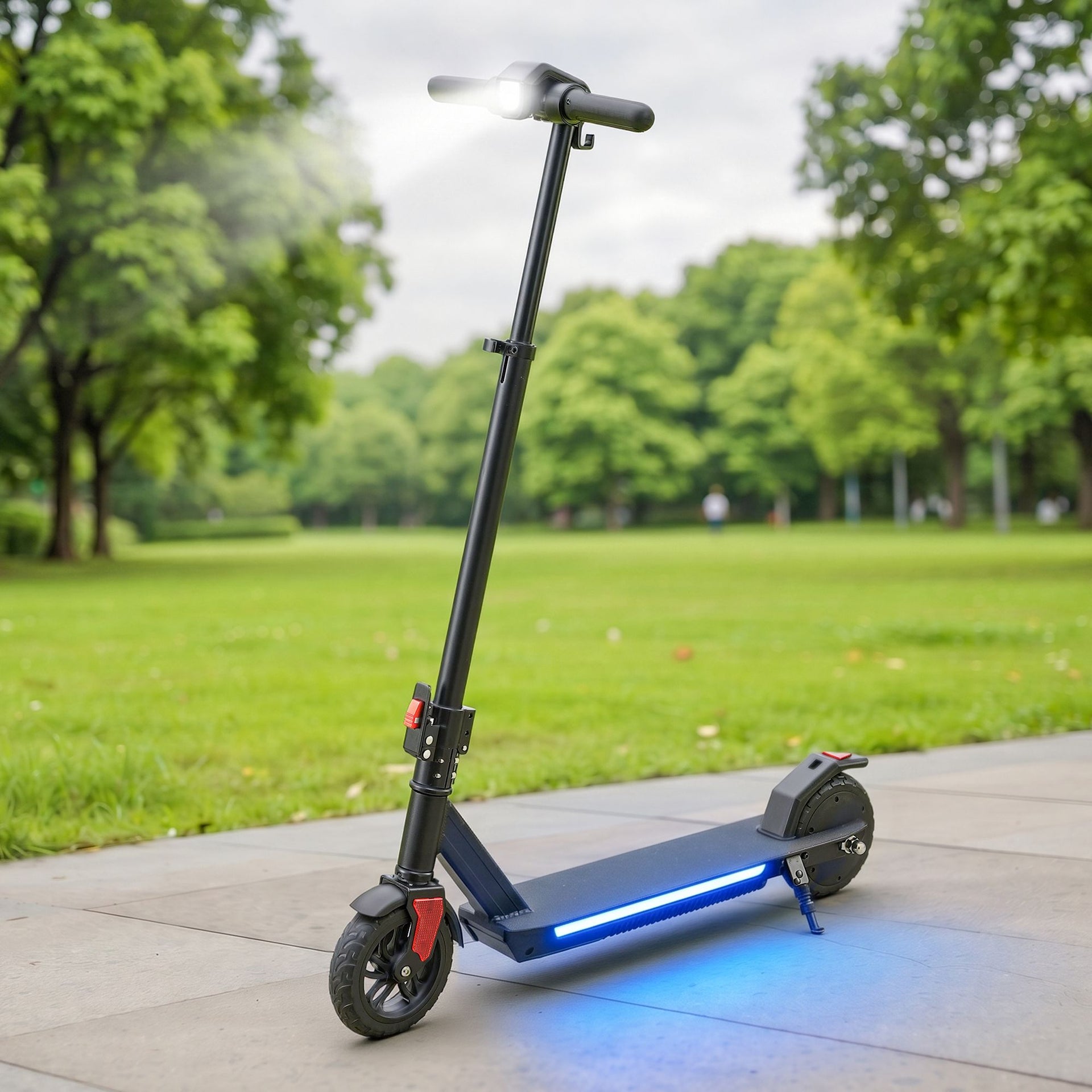 Electric Scooter 180W 18KM/H Foldable Height Adjustable Portable Riding Commuter Teens Adults Everfit