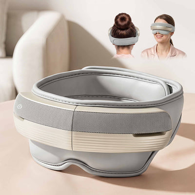 Livemor Eye and Head Massager with Heat, Eye Massager, Forehand and Temple Massager, Air Compression & Bluetooth Music, 5 Modes, 180° Foldable, Relaxation Gifts for Mom Dad Women Men
