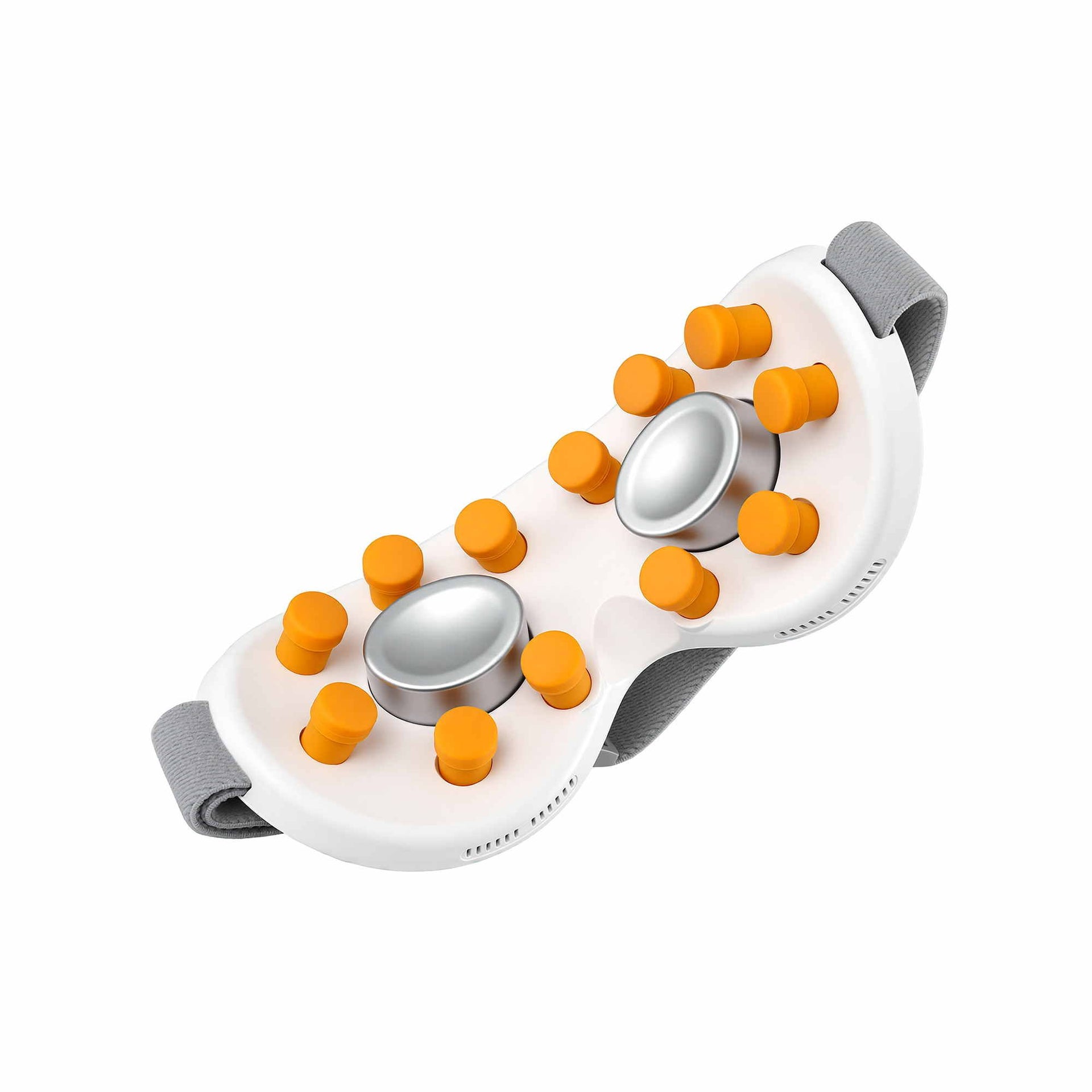 Livemor Eye Massager with Cooling & Heating | Dual Hot Cold Compress Goggles with 12 Vibrating Nodes for Migraine Relief | Wireless Bluetooth Eye Mask with 10Min Timer & 2400mAh Battery, White Livemor