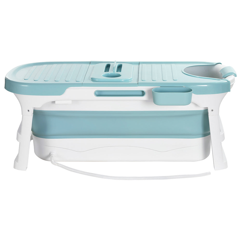 Weisshorn Foldable Bathtub Portable Folding Water Spa with Cover Plate 136x62cm Weisshorn