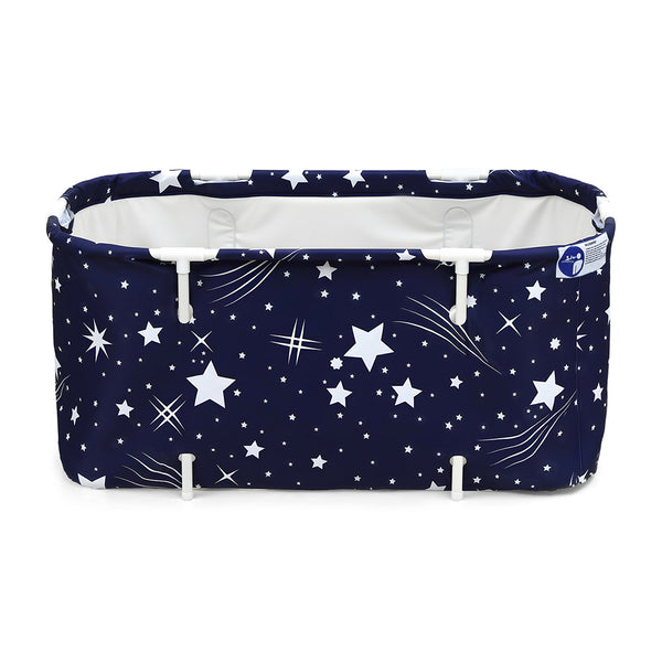 Weisshorn Foldable Bathtub PVC SPA Bucket Inflatable Cushion 114x62cm Star Navy Awezingly