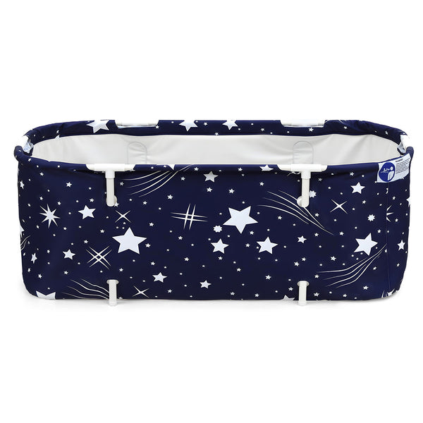 Weisshorn Foldable Bathtub PVC SPA Bucket Inflatable Cushion 134x65cm Star Navy Awezingly