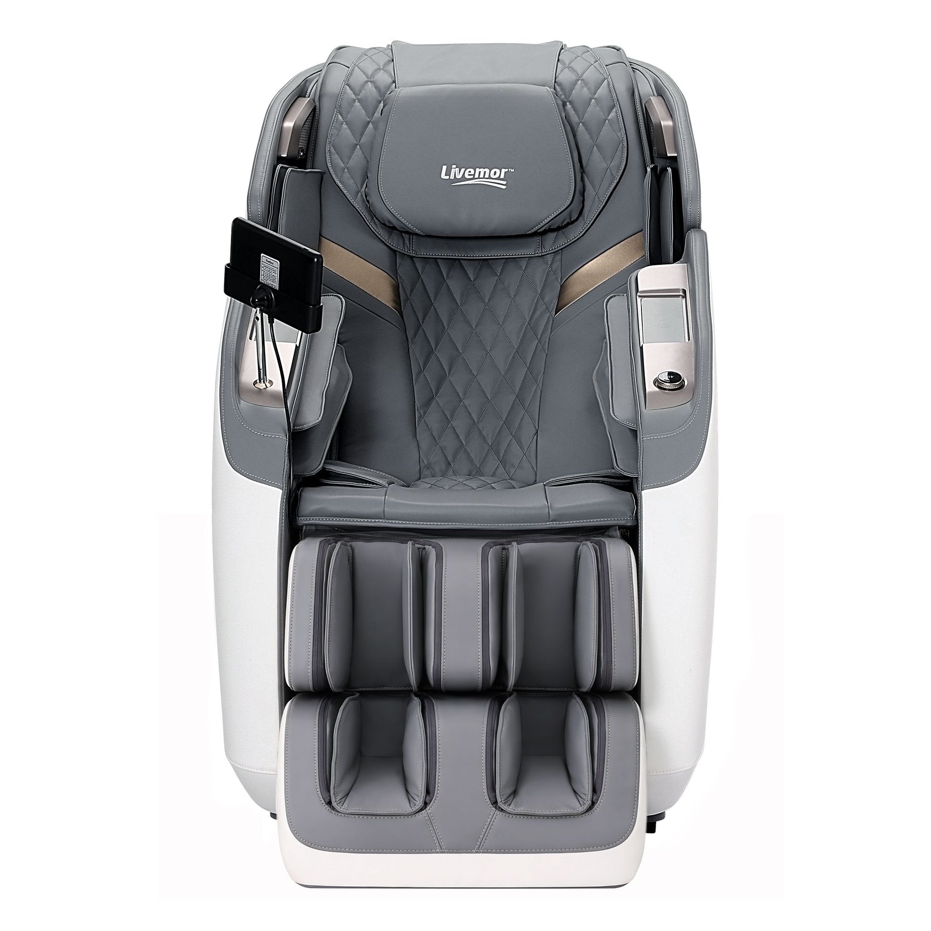 Livemor Prestige 4D Dual Mechanism Massage Chair, Full Body Zero Gravity Recliner with Extended SL Track, Body Scan, Air Compression, Waist Heating, Foot Rollers, Voice Control & Wireless Charging Awezingly