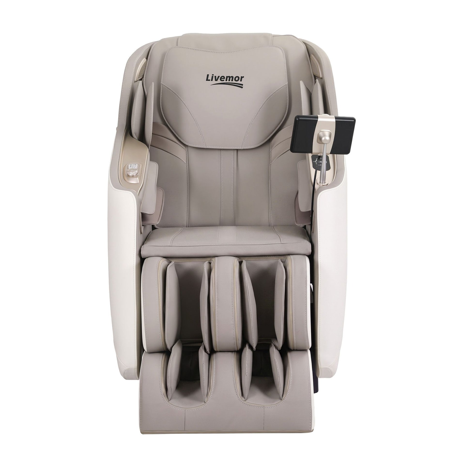 Livemor Elite 4D Massage Chair Recliner, SL Track Zero Gravity & Heat Auto Body Scan, 12 Auto Programs, 3 Zero-G Positions, Foot Rollers, Airbag Compression, Bluetooth Speaker, Wireless Charging Awezingly
