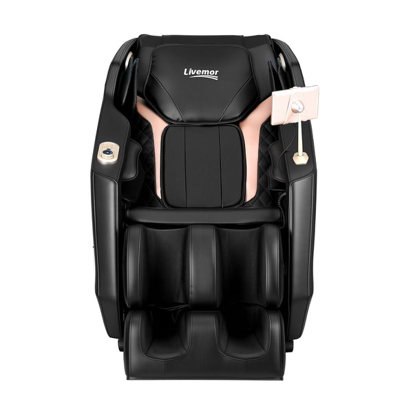 Livemor Flex Massage Chair Full Body with Heat Zero Gravity Recliner, 24 Airbags, Foot Massage, 6 Auto Programs, Voice Control, Bluetooth Speakers, Screen Control, Extendable Footrest Awezingly