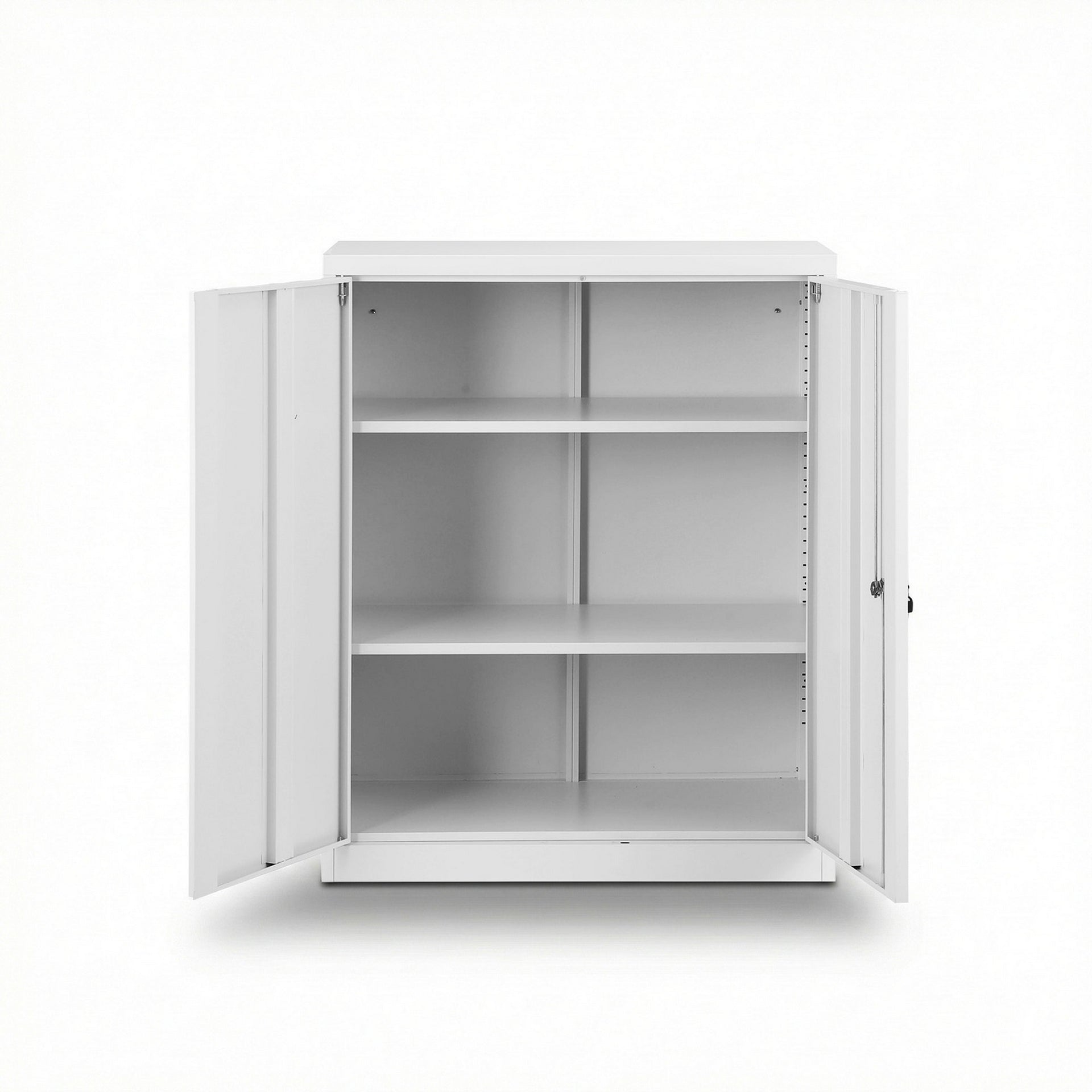 Artiss Steel Locker Cabinet Filing Mental Storage 3-Point Lock Adjustable Shelves White Awezingly