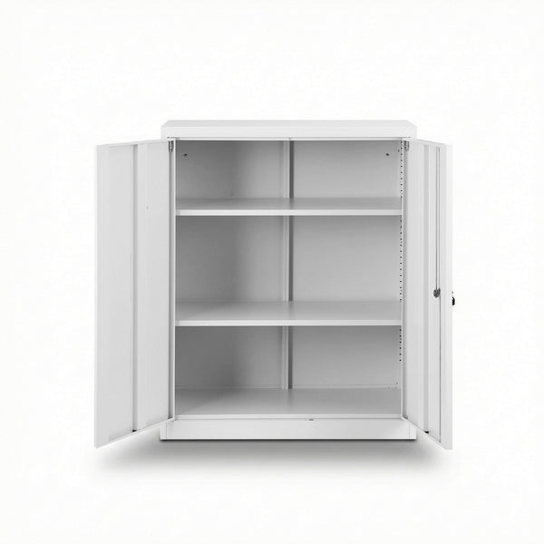 Artiss Steel Locker Cabinet Filing Mental Storage 3-Point Lock Adjustable Shelves White Awezingly
