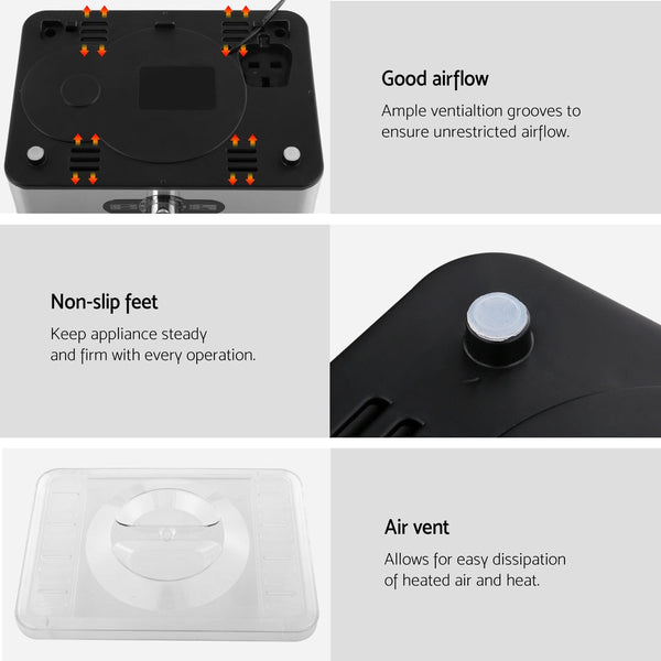 Devanti Food Dehydrators Jerky Dehydrator Fruit Dryer 5 Trays Stainless Steel Devanti