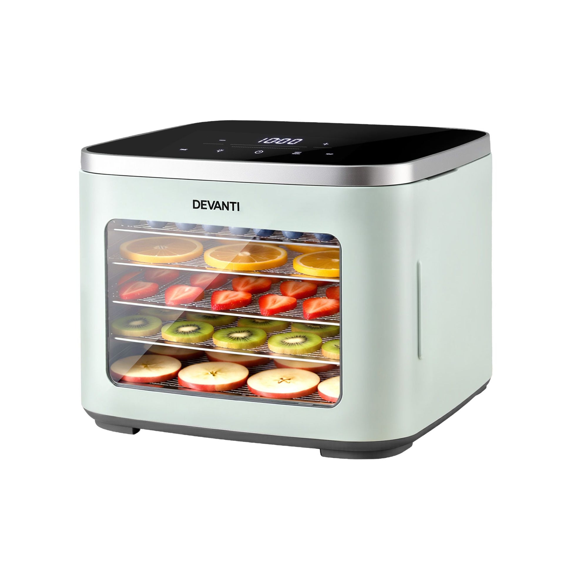 Devanti Food Dehydrator Machine 5 Tray Mini Fruit Dryer Maker Green Awezingly