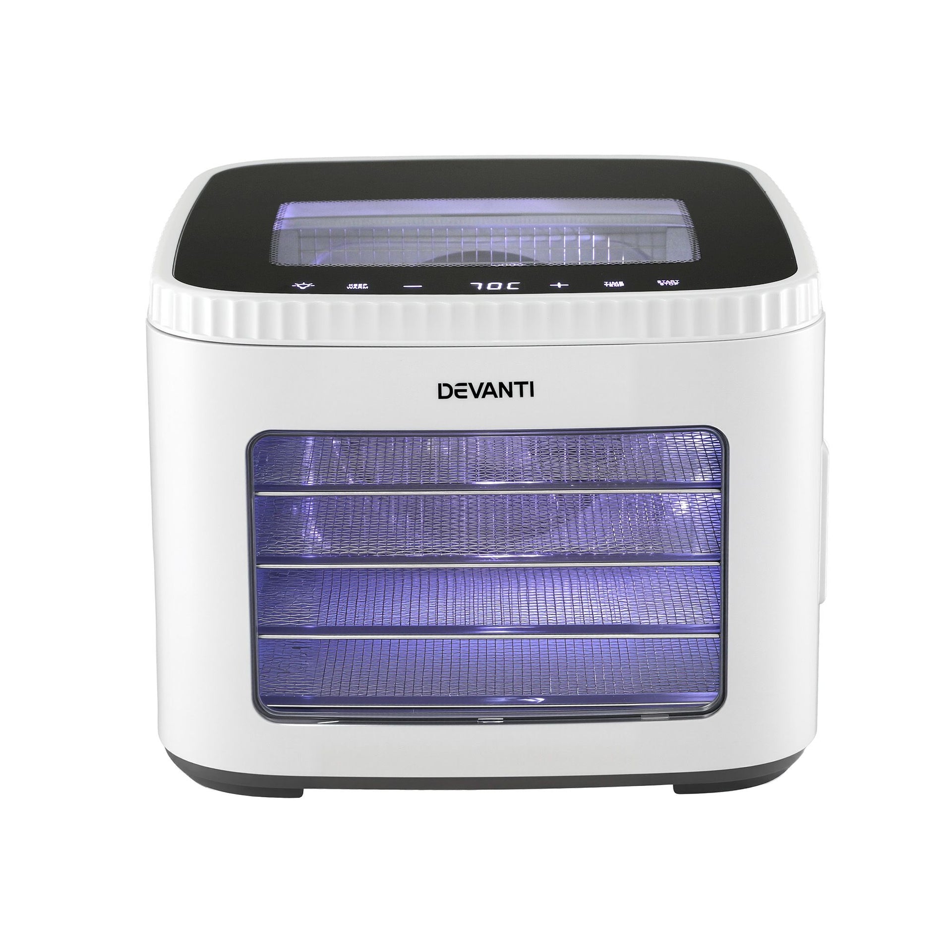 Devanti Food Dehydrator Machine 5 Tray Mini Fruit Dryer Maker White Awezingly