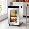 Devanti Food Dehydrator Stainless Steel Fruit Dryer 16 Tray Silver
