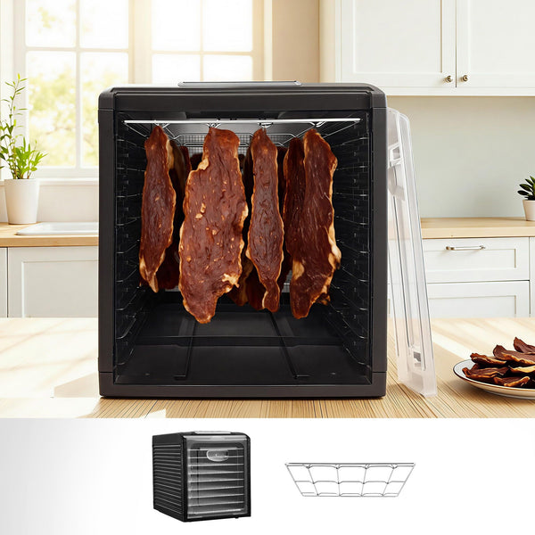 Devanti 9 Trays Food Dehydrator with Hanging Stainless Steel Tray Awezingly