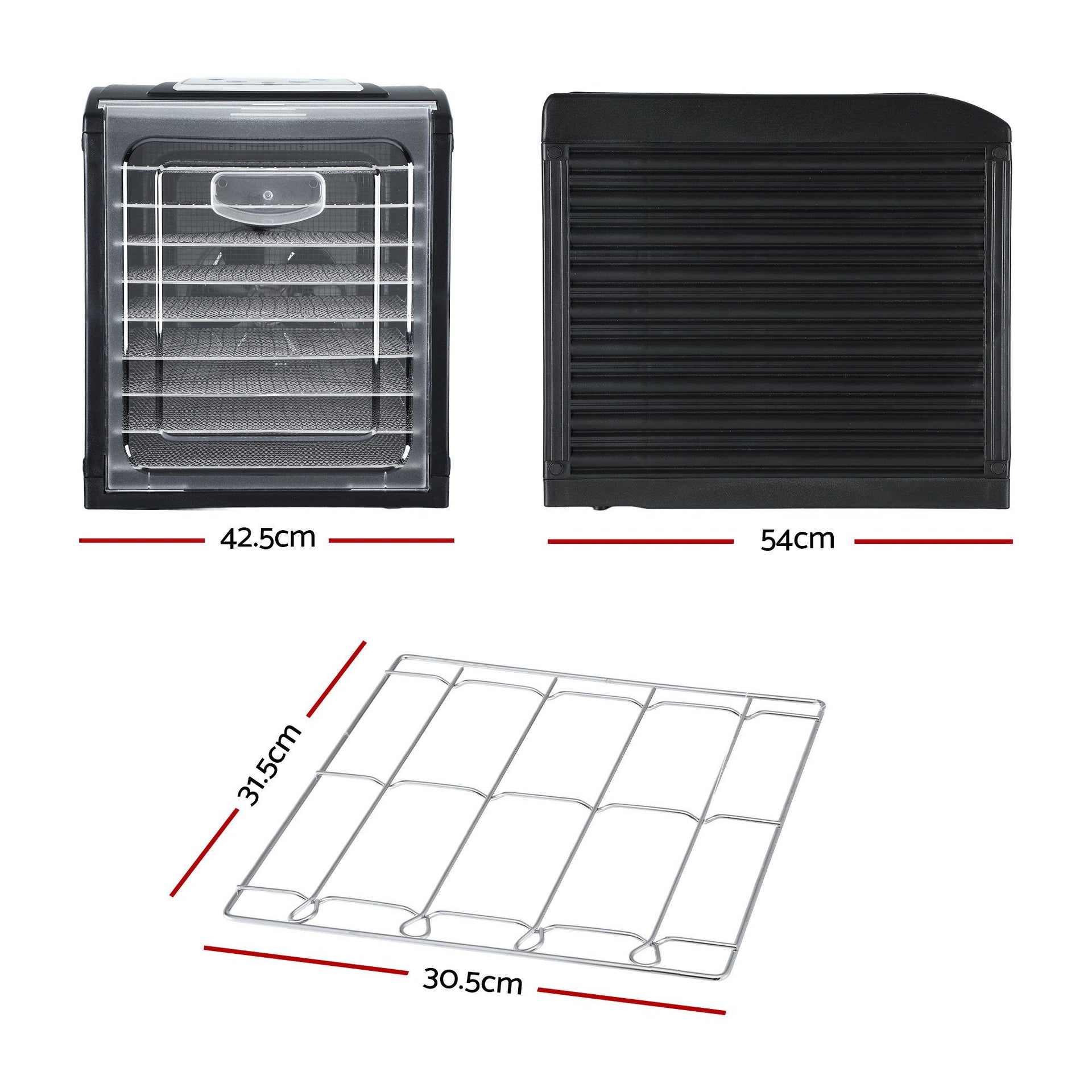 Devanti 9 Trays Food Dehydrator with Hanging Stainless Steel Tray Awezingly