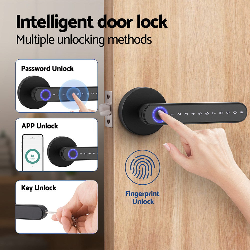 UL-tech Fingerprint Door Lock Smart Electronic Handle Awezingly