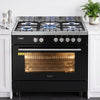 Devanti 90cm Dual Fuel Cooker Gas Cooktop Electric Oven 5 Burner