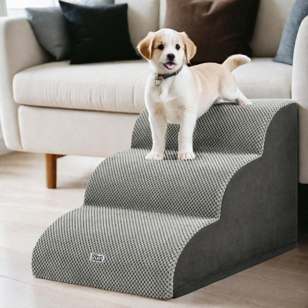 i.Pet Dog Ramp Steps Foam 3 Tier Pet Stairs For Bed Sofa Car Portable Indoor i.Pet