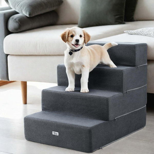 i.Pet Dog Ramp Foam Dog Cover Stairs Portable Cat Ladder For Sofa Bed 4 Steps i.Pet