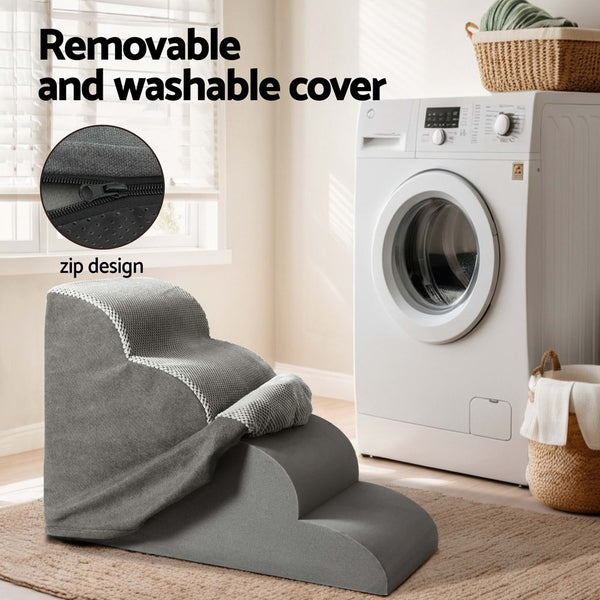 i.Pet Dog Ramp Steps Foam 4 Tier Pet Stairs For Bed Sofa Car Portable Indoor i.Pet