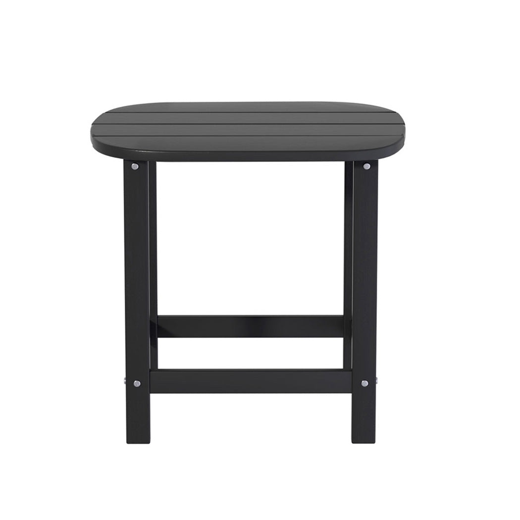 Gardeon Outdoor Coffee Side Table HDPE Desk Patio Furniture Camping Garden Black Gardeon