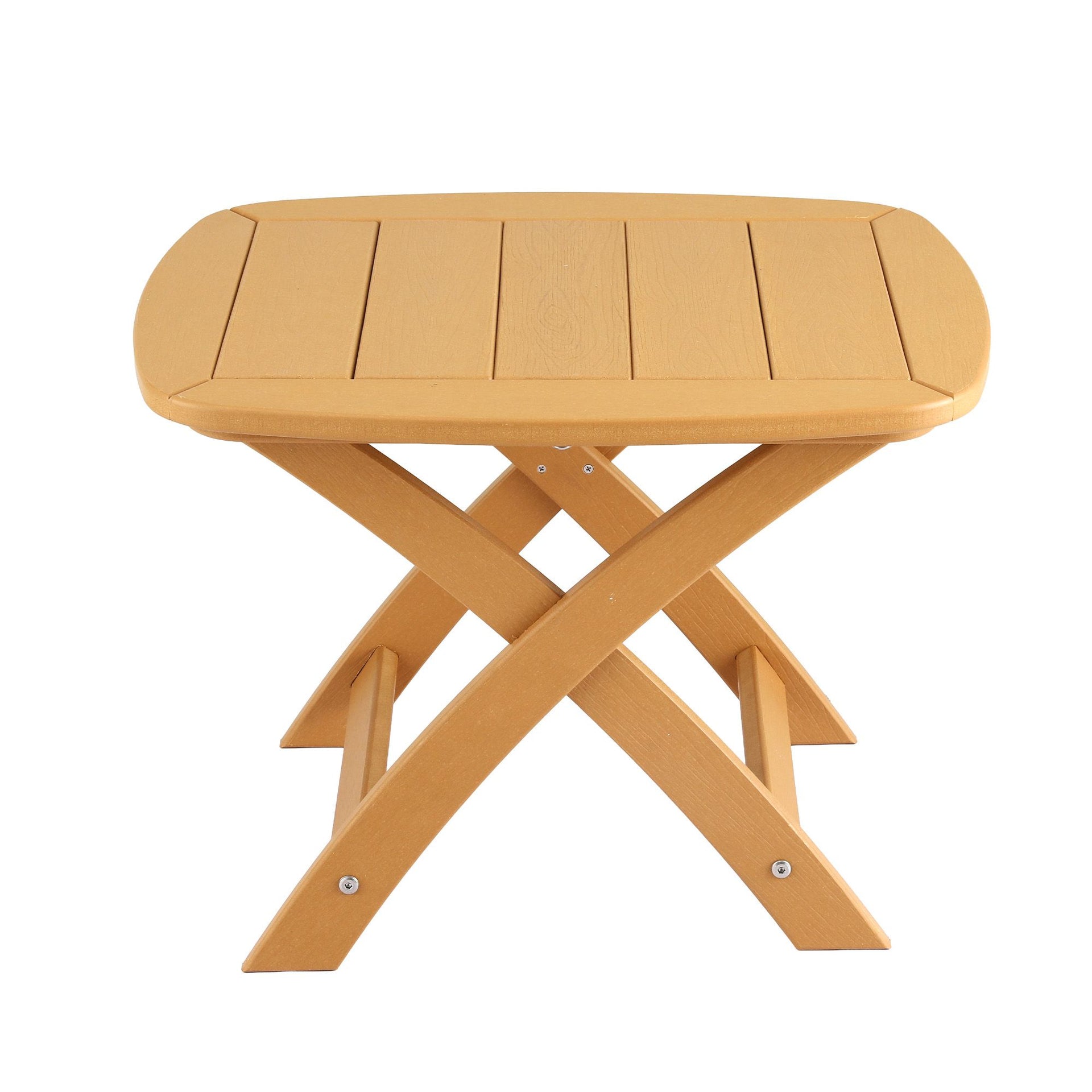 Gardeon Outdoor Coffee Side Table HDPE Desk Indoor Patio Furniture Garden Natural Awezingly