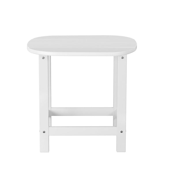 Gardeon Outdoor Coffee Side Table HDPE Desk Patio Furniture Camping Garden White Gardeon