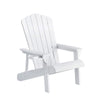 Gardeon Outdoor Chairs HDPE Adirondack Beach Chair Sun Lounge Patio Furniture Garden white