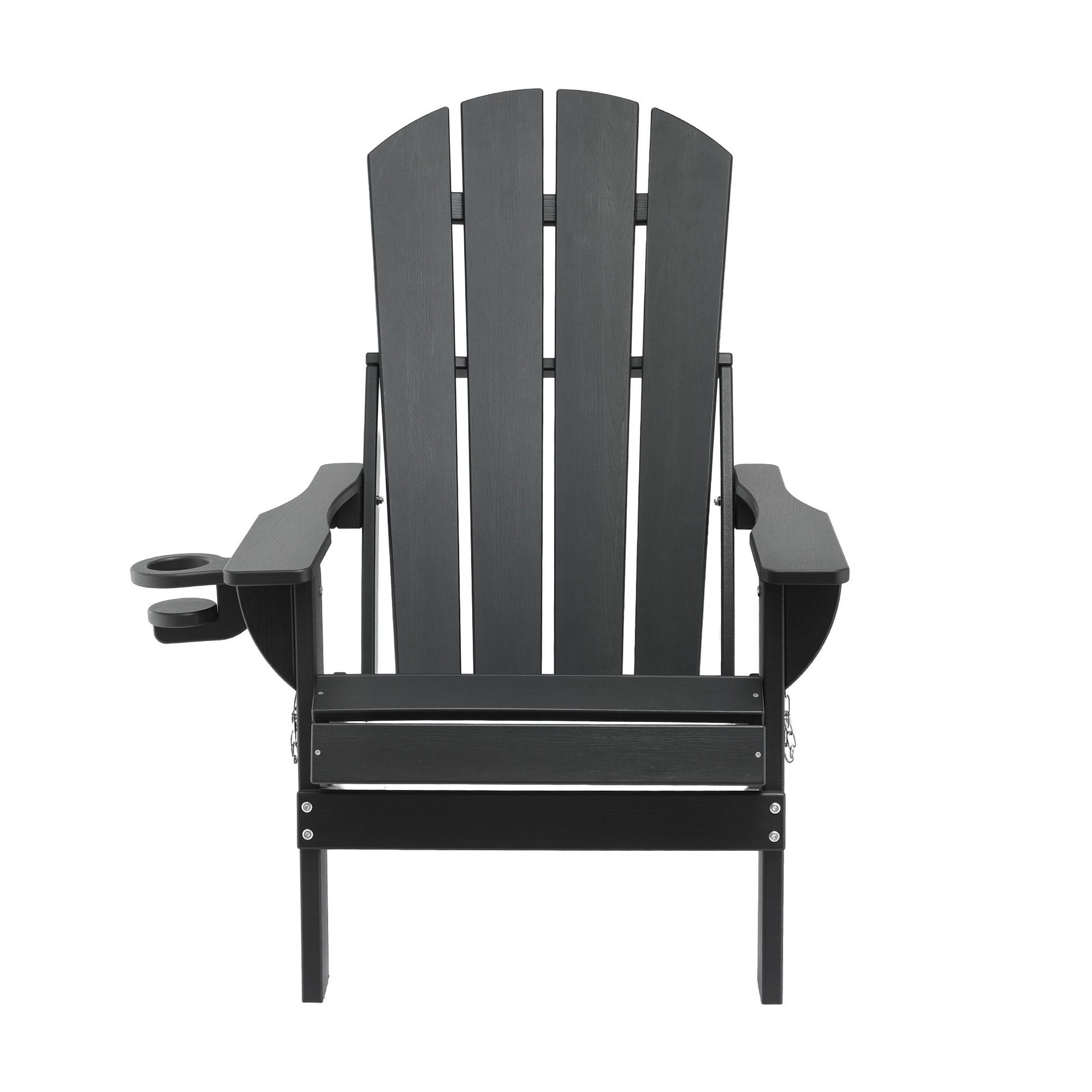 Gardeon Outdoor Chairs Folding Adirondack Beach Chair HDPE Sun Lounge Patio Furniture Garden Black Awezingly