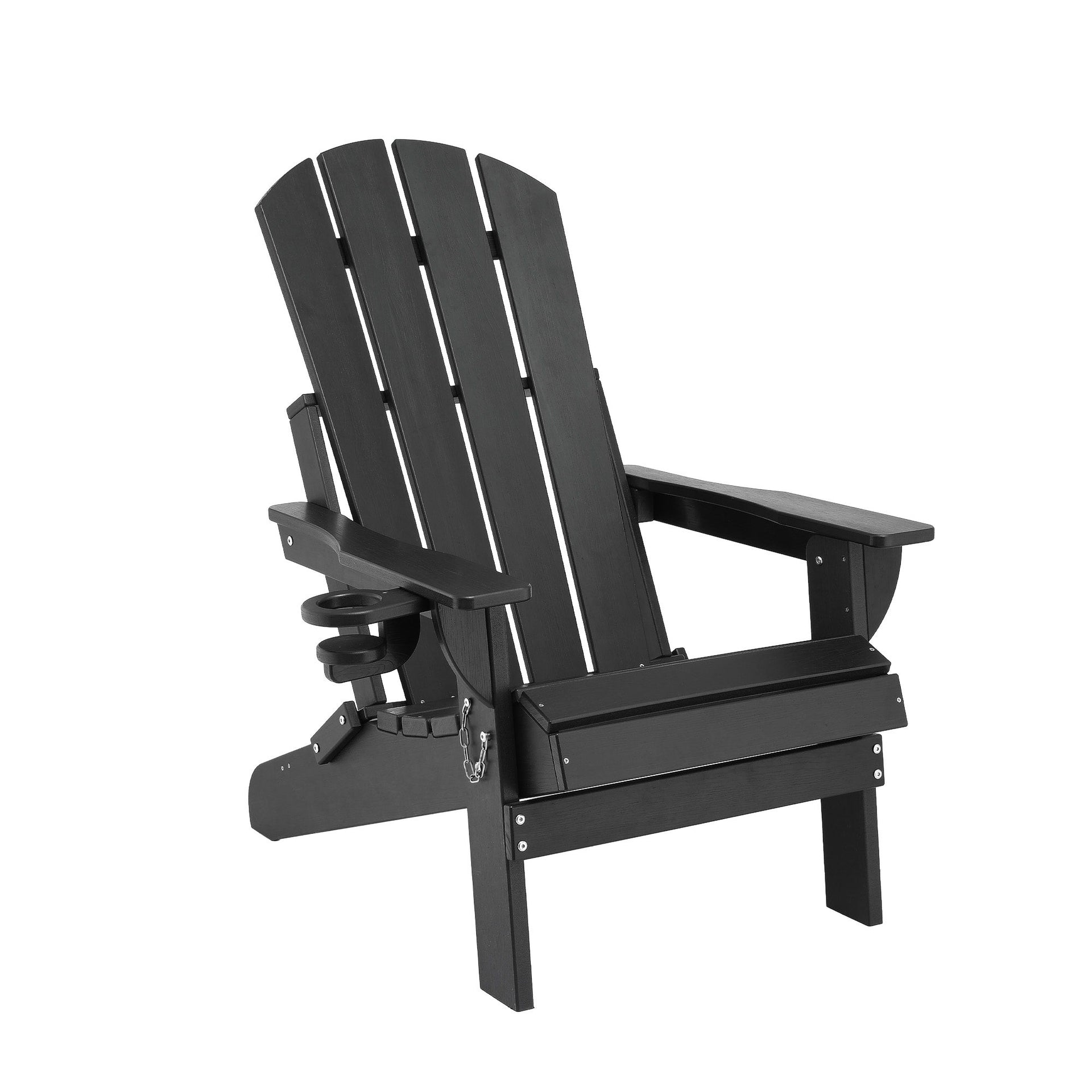 Gardeon Outdoor Chairs Folding Adirondack Beach Chair HDPE Sun Lounge Patio Furniture Garden Black Awezingly