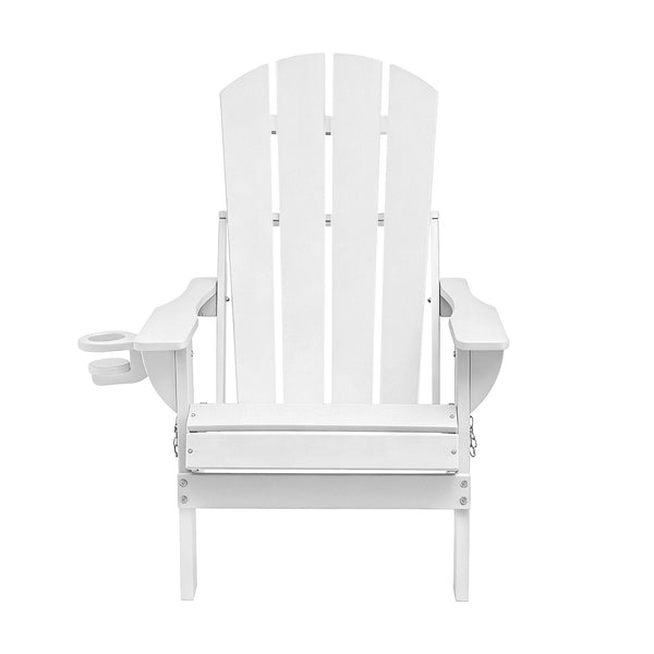 Gardeon Outdoor Chairs Folding Adirondack Beach Chair HDPE Sun Lounge Patio Furniture Garden White Awezingly
