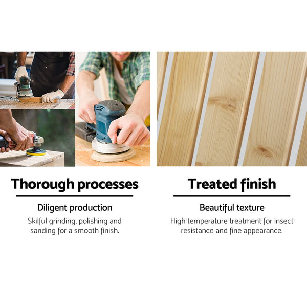 Gardeon Outdoor Sun Lounge Beach Chairs Table Setting Wooden Adirondack Patio Chair Light Wood Tone Gardeon