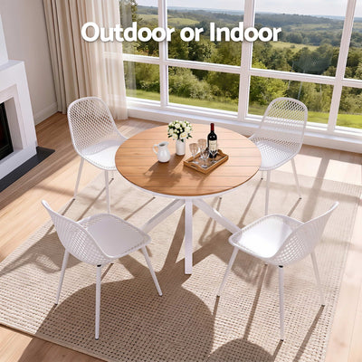 Gardeon 5PCS Outdoor Dining Set Table and Chairs Patio Garden Furniture Lattice