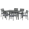 Gardeon Outdoor Dining Set 7 Piece Aluminum Table Chairs Setting Black