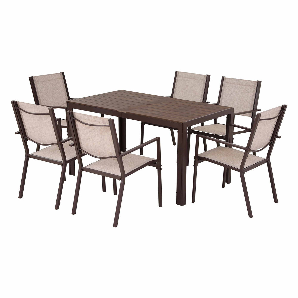 Gardeon 7PCS Outdoor Dining Set Patio Furniture Table and Chairs Garden Coffee Awezingly